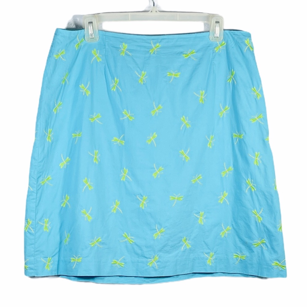Talbots Spring Summer Dragonfly Skirt Size 14
